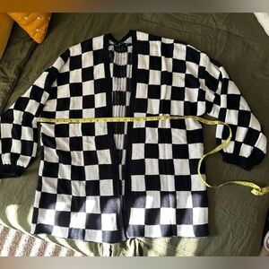 Checkered Black and White Women's Jacket